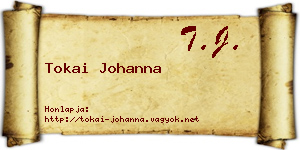 Tokai Johanna névjegykártya